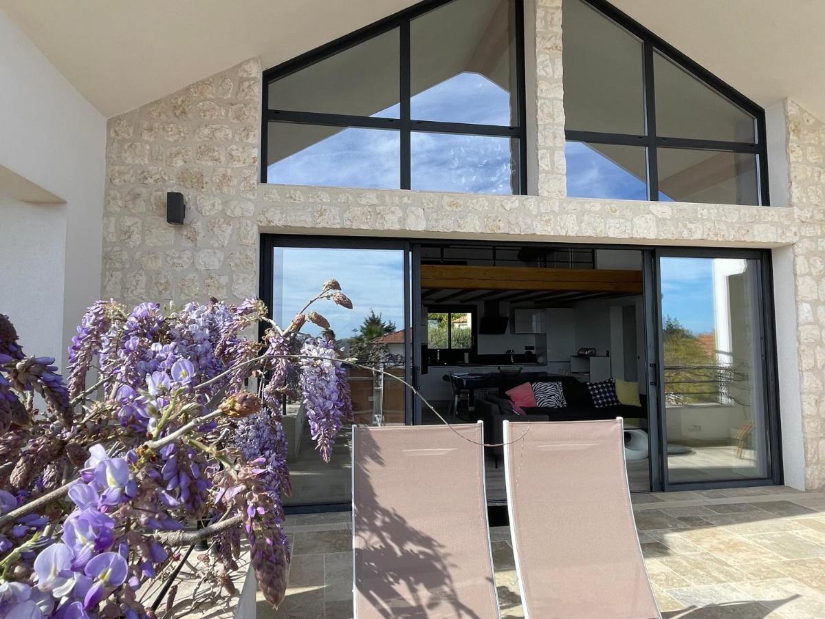 Sublime haut de villa aperçu mer /hippodrome / Cagnes-sur-Mer Exterior foto