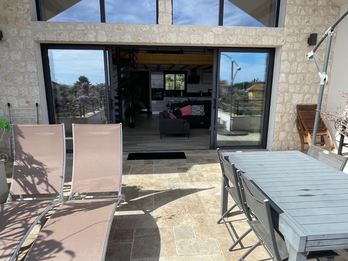 Sublime haut de villa aperçu mer /hippodrome / Cagnes-sur-Mer Exterior foto