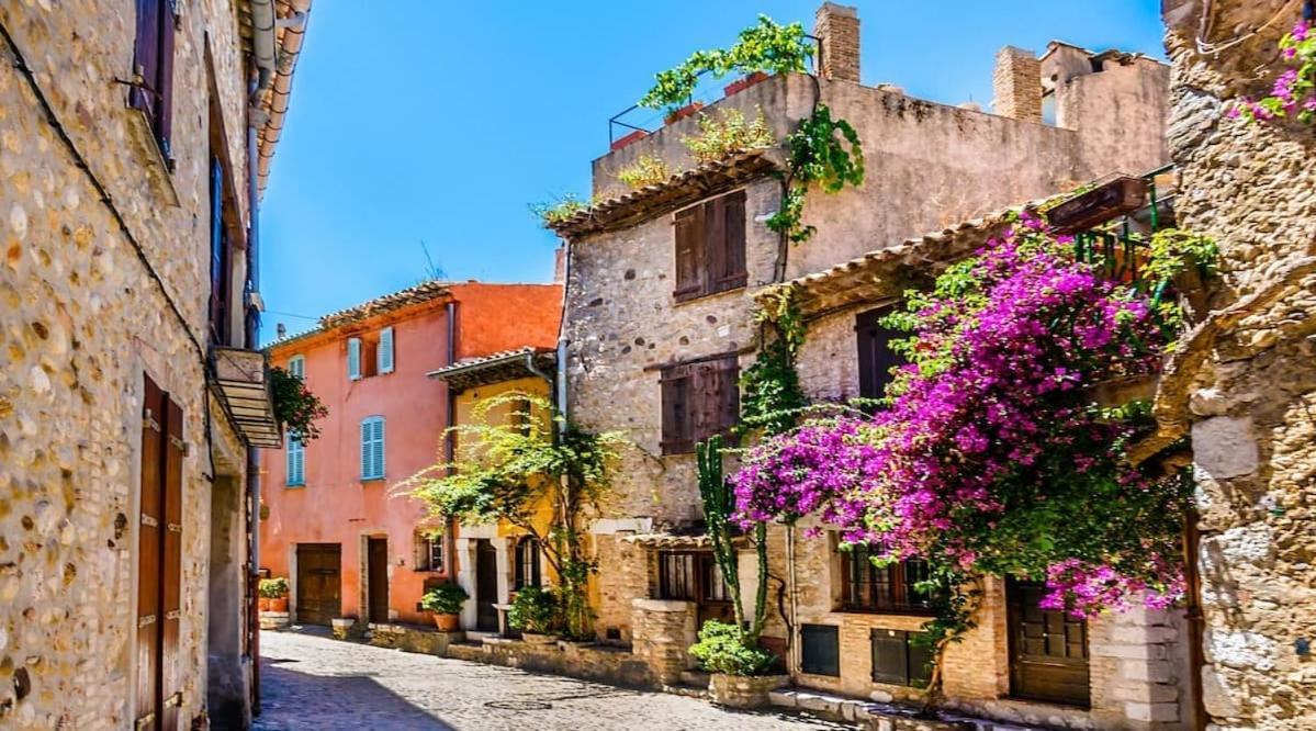 Sublime haut de villa aperçu mer /hippodrome / Cagnes-sur-Mer Exterior foto